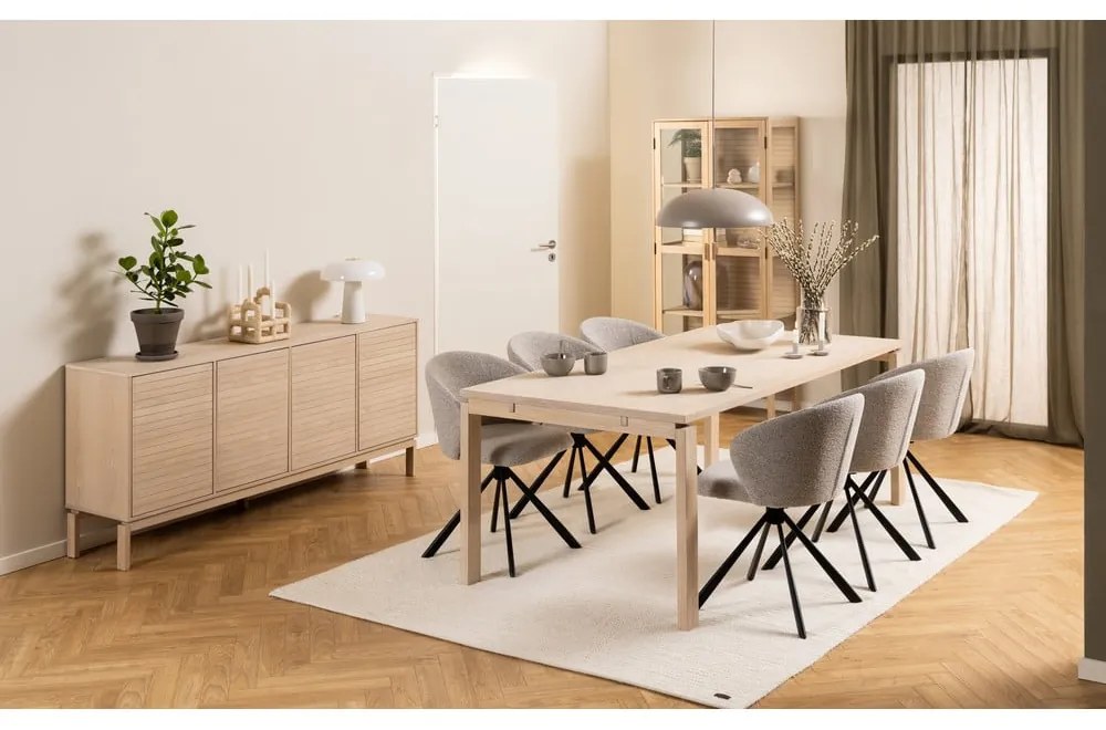 Rozkładany stół z blatem w dekorze dębu 100x200 cm Linley – Actona
