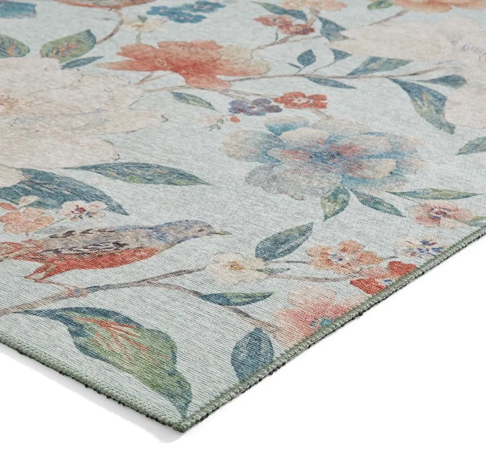 Niebieski dywan odpowiedni do prania 152x230 cm Pipa Floral – Catherine Lansfield