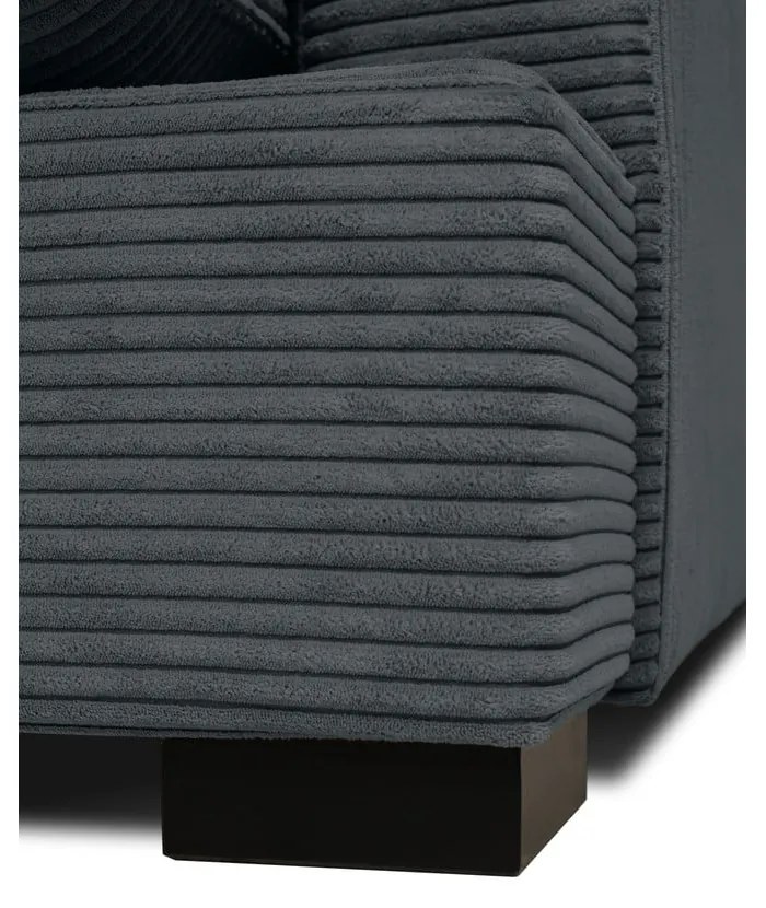 Szary sztruksowy fotel Mobby – Scandic