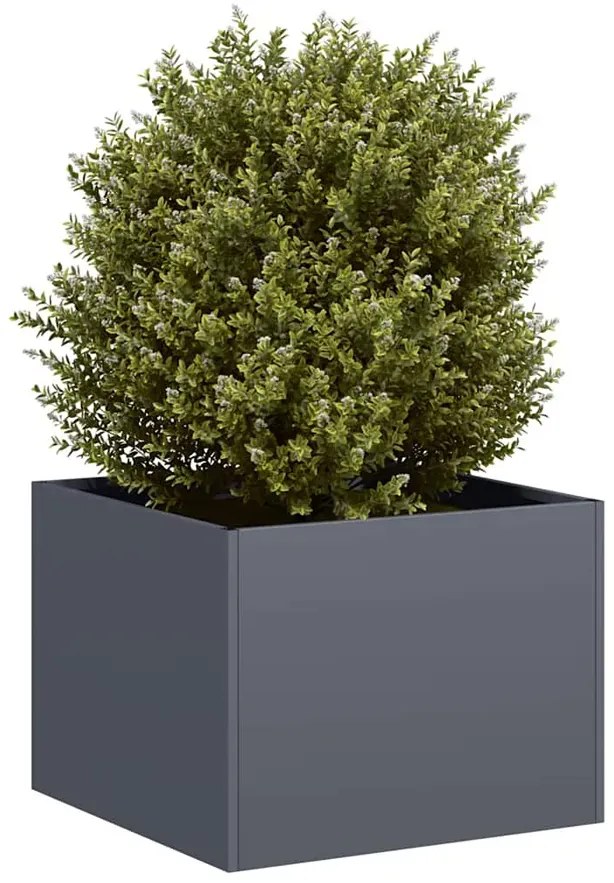 Antracytowa nowoczesna donica ogrodowa - Dolo 3X