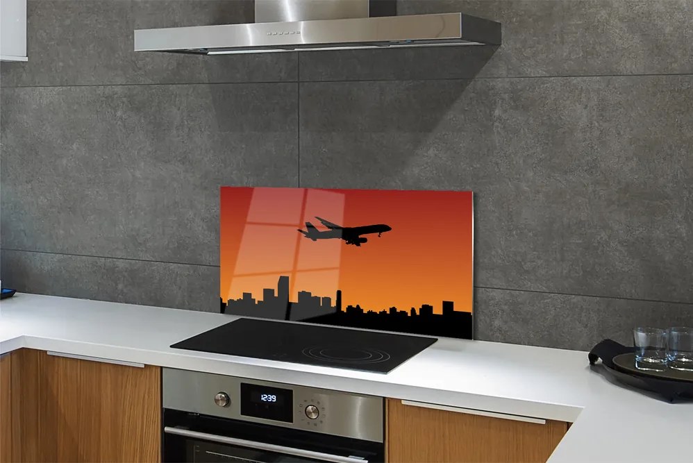 Panel nad Blat Kuchenny Samolot w Blasku Zachodzącego Słońca