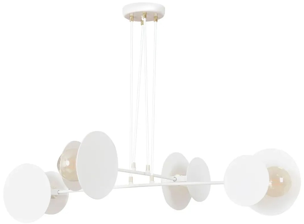 Biała loftowa lampa wisząca - D027-Coriso