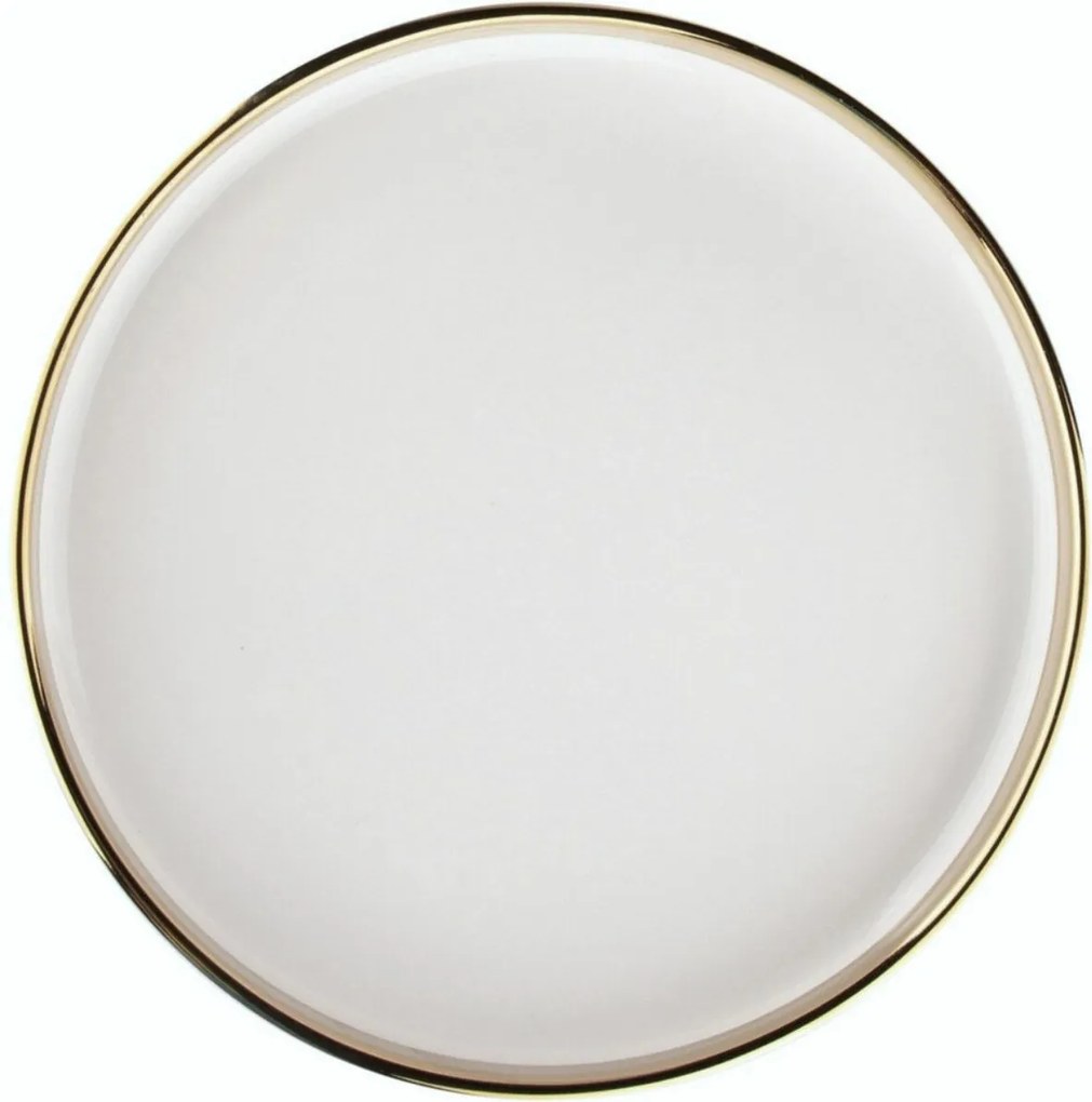 Altom Porcelanowy talerz deserowy Palazzo 21 cm, biały