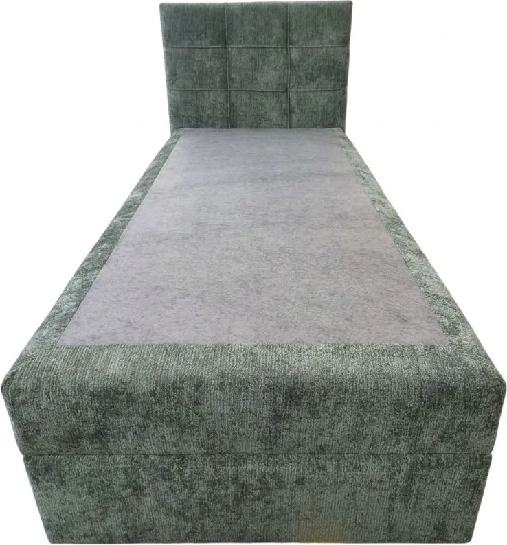 Łóżko tapicerowane boxspring DIRELIS VIBE 90x200 cm ciemnozielone Materac: Materac sprężynowy Bonell