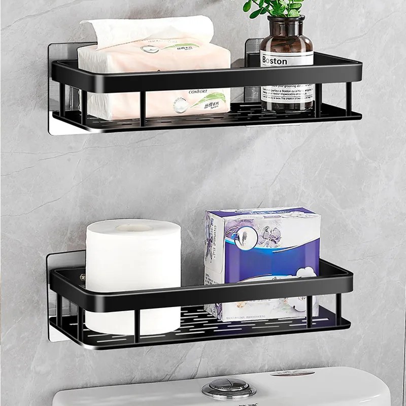 Półka łazienkowa wisząca 2szt - czarna