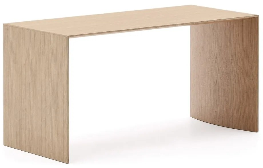 Stolik w dekorze dębu w jasnym naturalnym kolorze 45x90 cm Litto – Kave Home