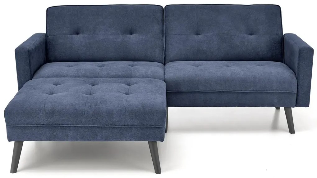 Sofa rozkładana CORNELIUS niebieska HALMAR