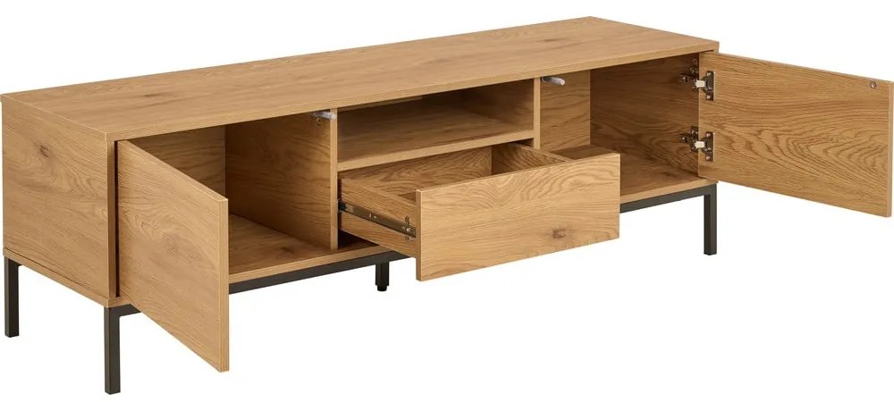 Szafka pod TV w dekorze dębu w naturalnym kolorze 140x45x40 cm Seaford – Actona