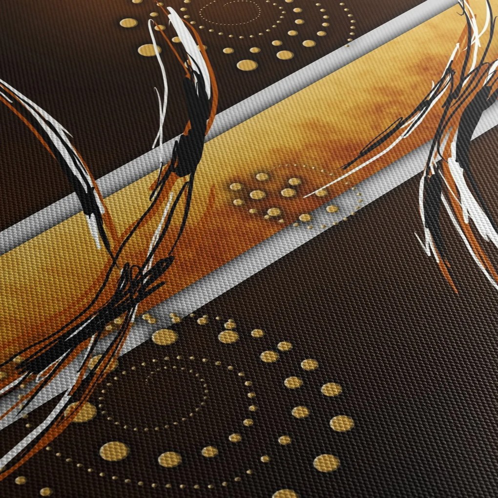 Obraz abstrakcji - Motyle (125x70 cm)
