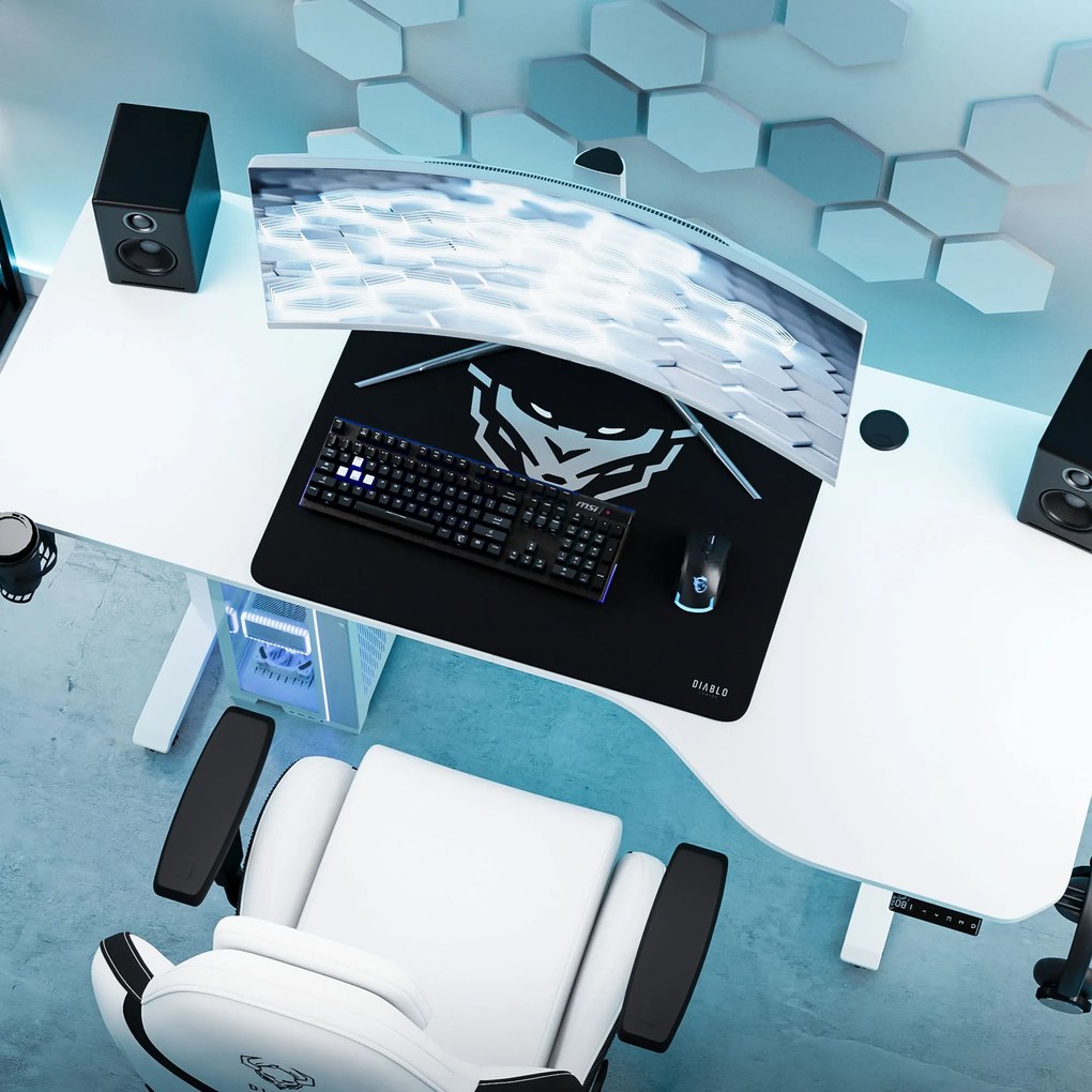 Biurko z regulacją wysokości DIABLO X-TENSIO 1600 białe