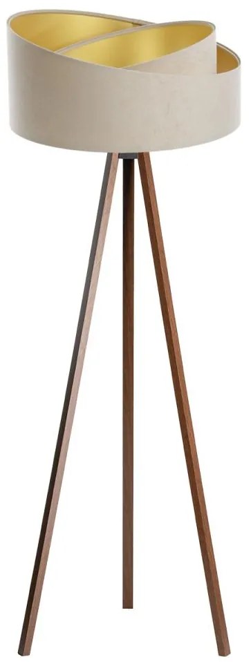 Lampa stojąca GALAXY 1xE27/60W/230V beż/wenge