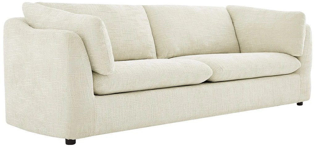 Kanapa 3-osobowa  z tkaniny teksturowanej w kolorze beżowym NURABI