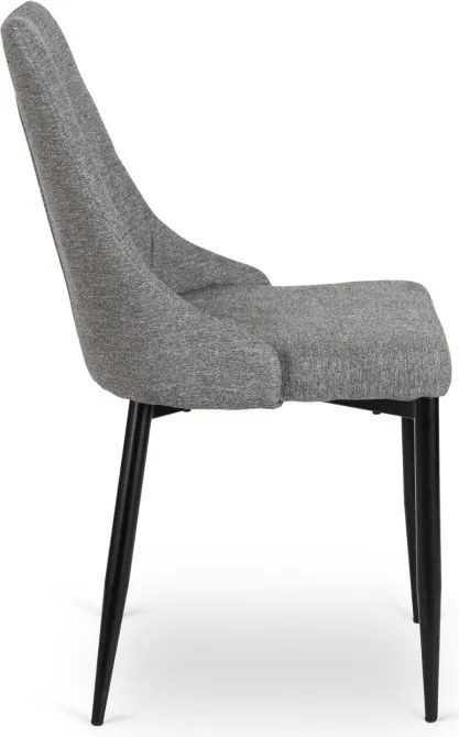 Krzesło Tapicerowane do Salonu CORK 2 Szare Nowoczesne Loft