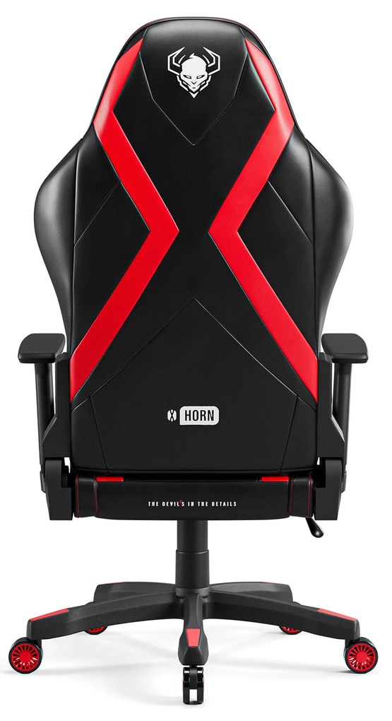 Fotel gamingowy Diablo X-Horn 2.0 Normal Size, czarno-czerwony