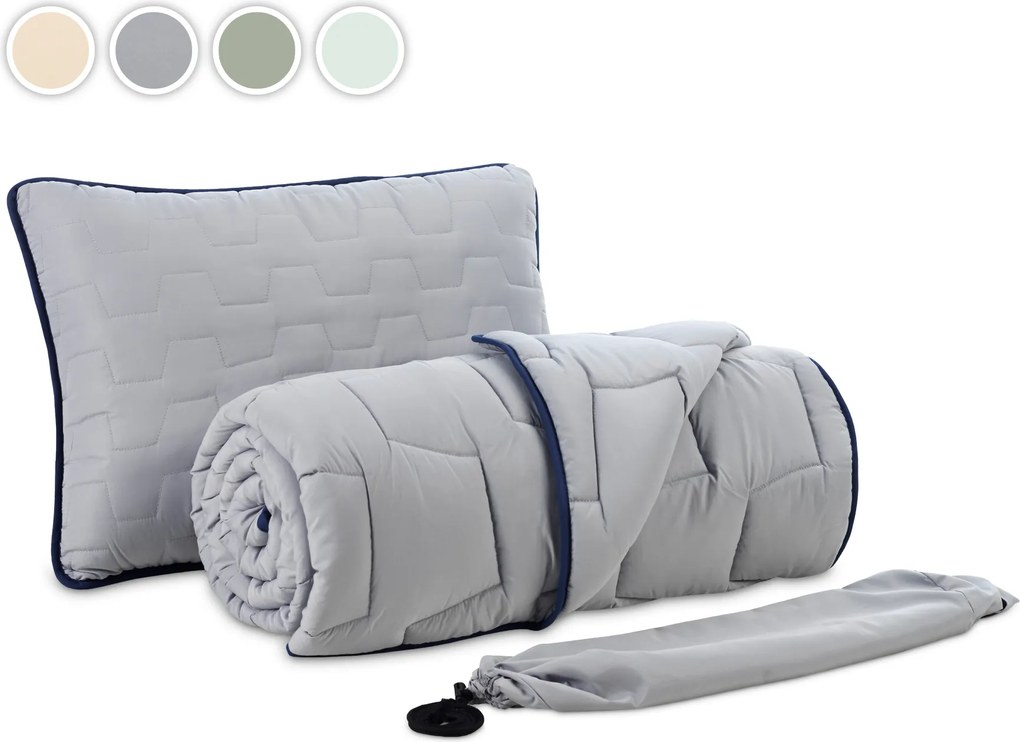 Poduszka i kołdra Adaptivego z termoregulacją 140x200 cm kremowy