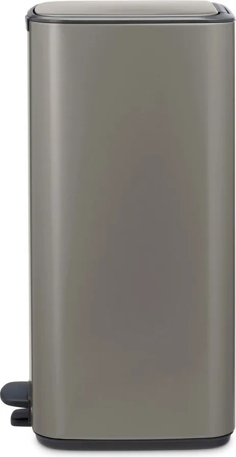 Szary stalowy kosz na śmieci z pedałem 30 l Bo – Brabantia