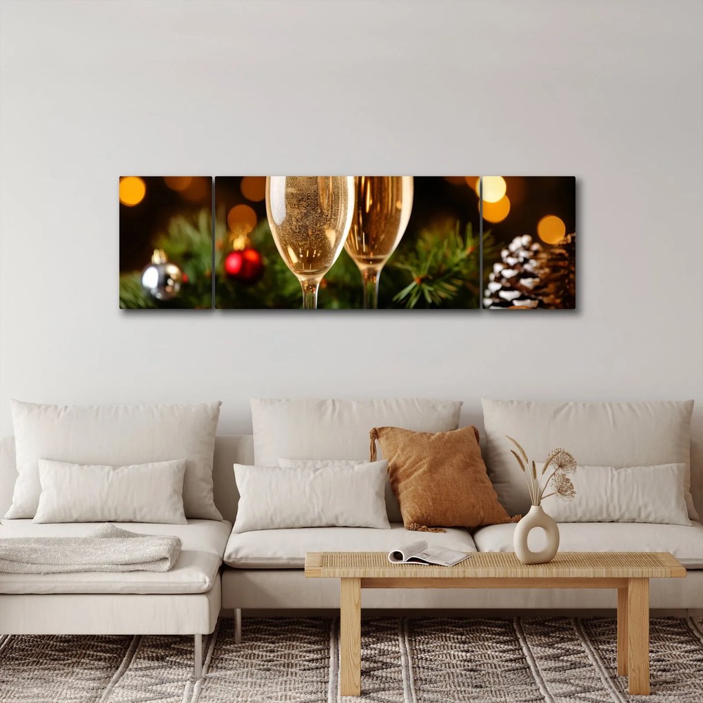 Obraz - Kieliszek szampana (170x50 cm)