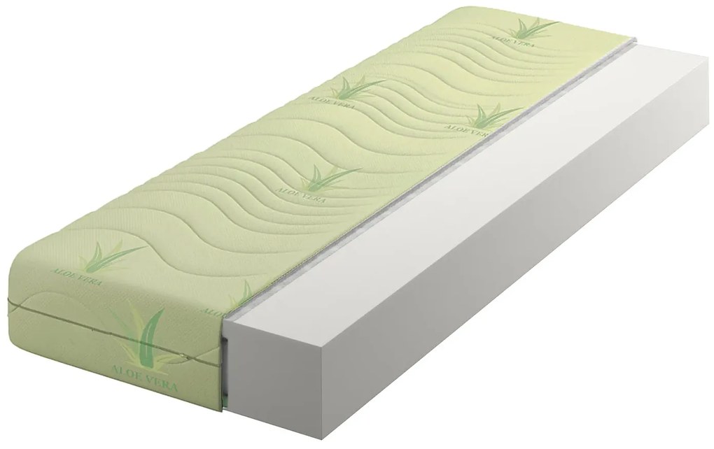 Materac piankowy z pokrowcem aloe vera 140x200 L0-G58