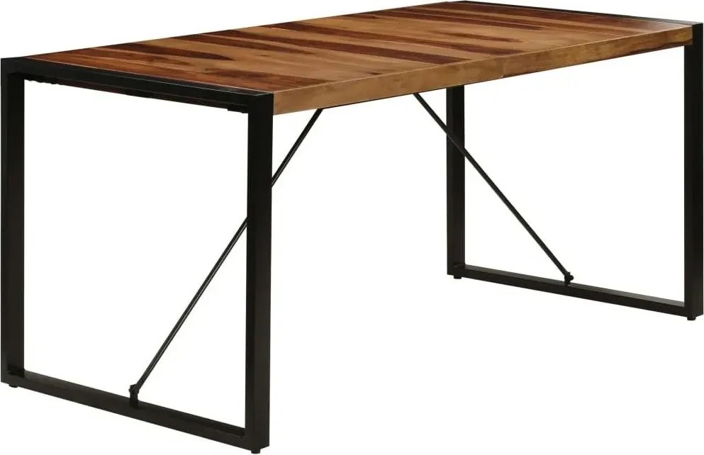 Brązowy stół z sheesham 80x160 – Fulo 4X