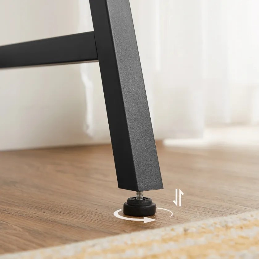 Zestaw do biura stół TAYLOR SONOMA 100x50 cm + krzesło biurowe AVOLA z ekoskory czarny