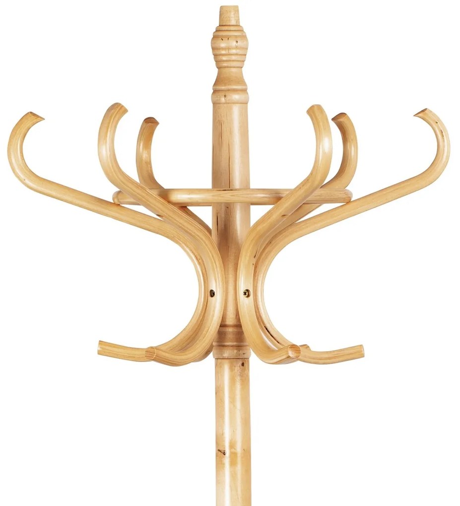 Drewniany masywny wieszak naturalny, 185 cm