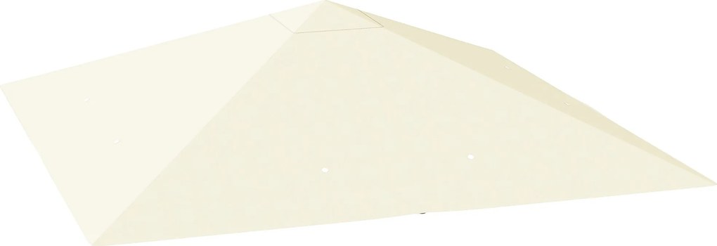 Outsunny dach do pawilonu ogrodowego 3x3 m z 8 otworami odpływowymi, z tkaniny Oxford 600D, Kremowo-biały | Aosom PL