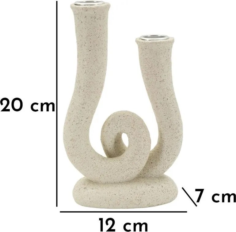 Świecznik z żywicy polimerowej Stons – Mauro Ferretti