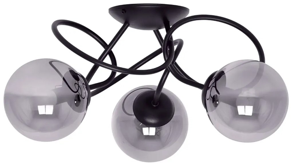 Lampa sufitowa z 3 grafitowymi kloszami - A210-Livera
