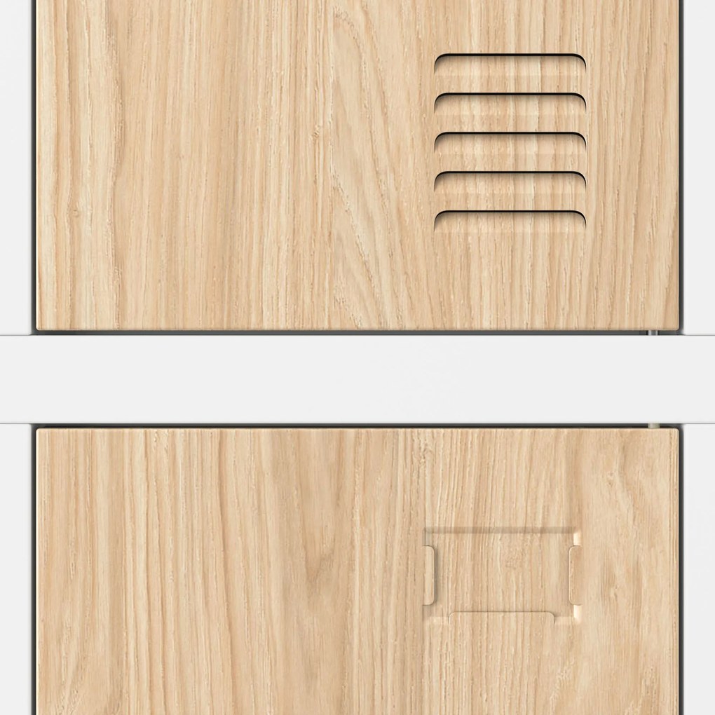 IGOR cabinet white RAL9003 golden oak H1850*W900*D450