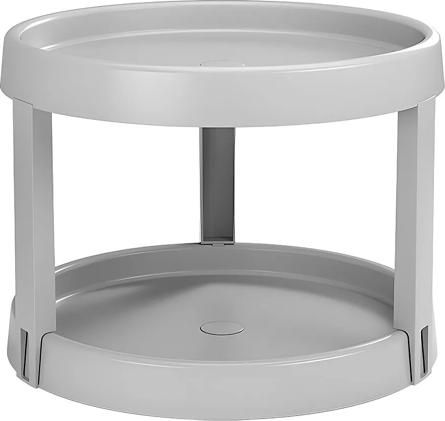 Obrotowy organizer 2 poziomy GIRO 2 Metaltex Plastikowy Szary Ø28 x 21 cm