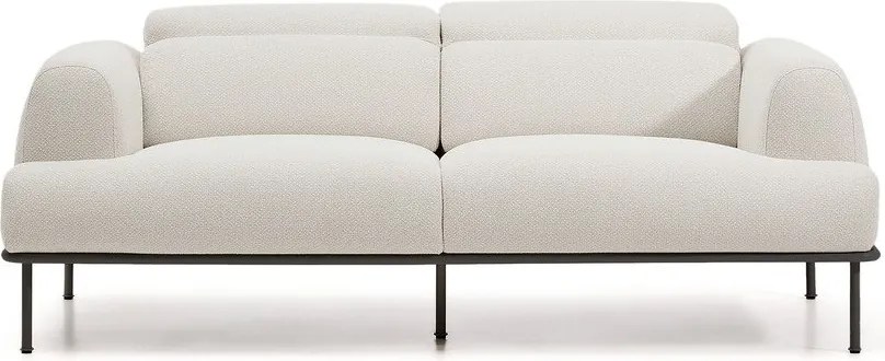 Beżowa częściowo rozkładana sofa z tkaniny szenilowej 214 cm Aurum – Kave Home