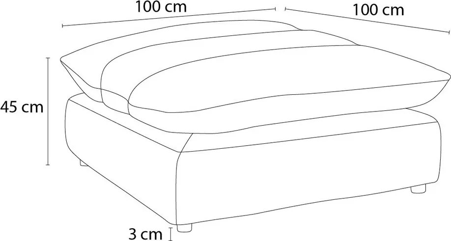 Zielony podnóżek z tkaniny szenilowej Neil – Bobochic Paris