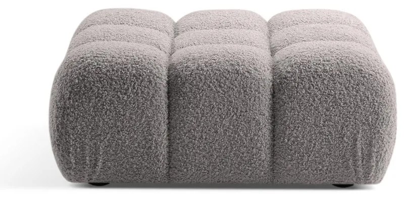 Jasnoszary podnóżek modułowy z materiału bouclé Bellis – Micadoni Home