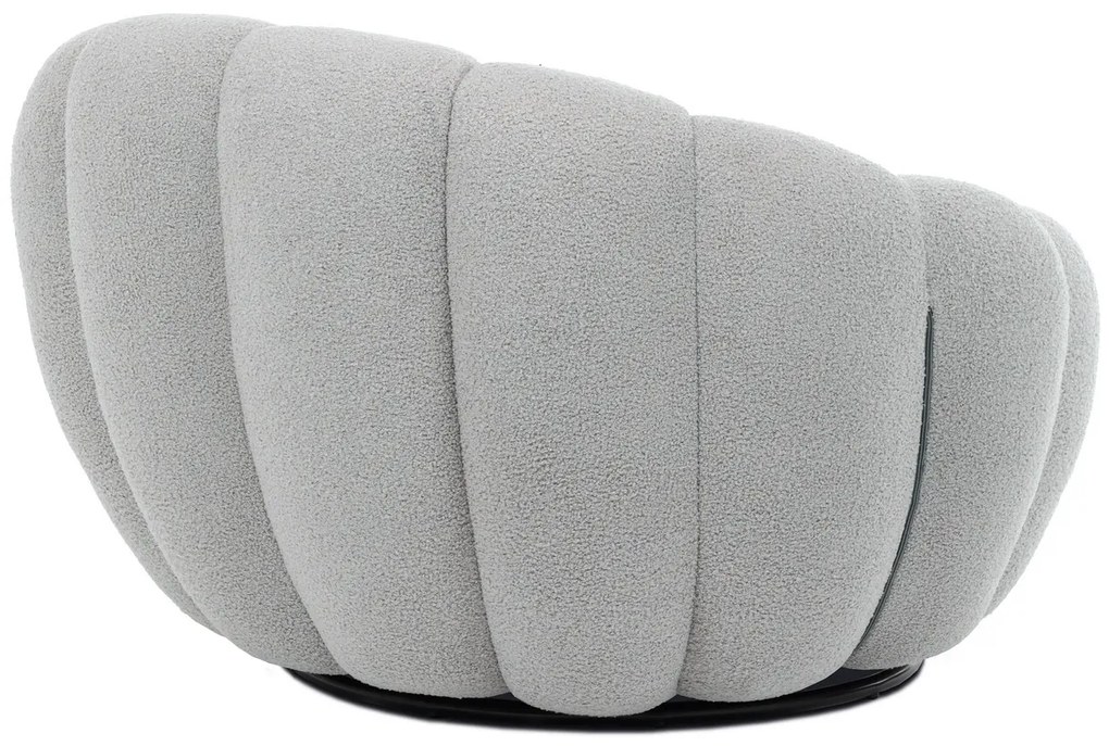 Fotel obrotowy Bouclé GREY2, szary