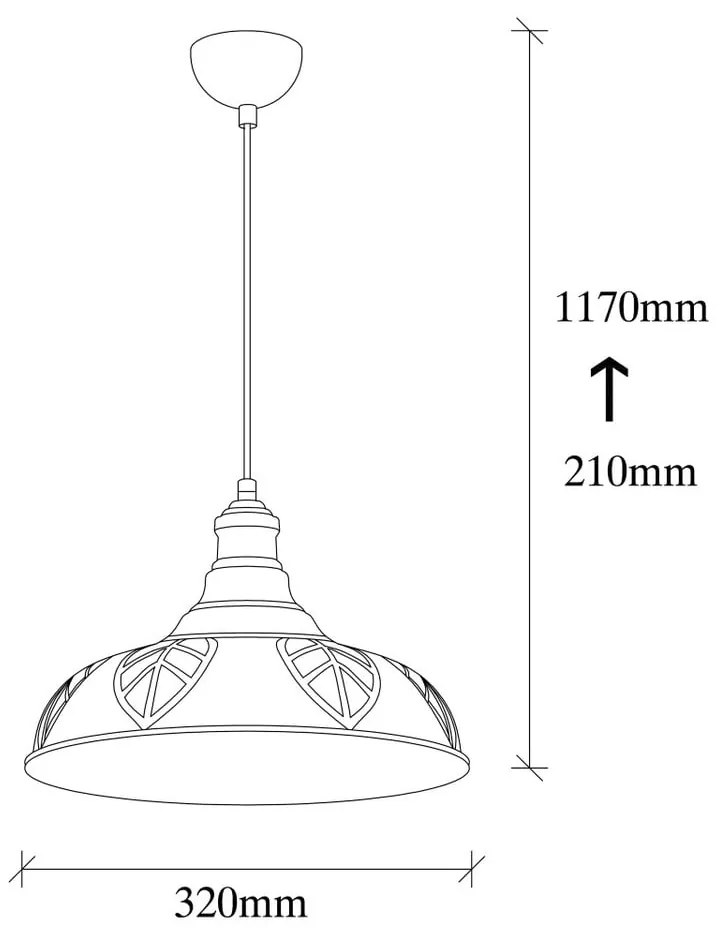 Metalowa lampa wisząca w kolorze miedzi Opviq lights Philip