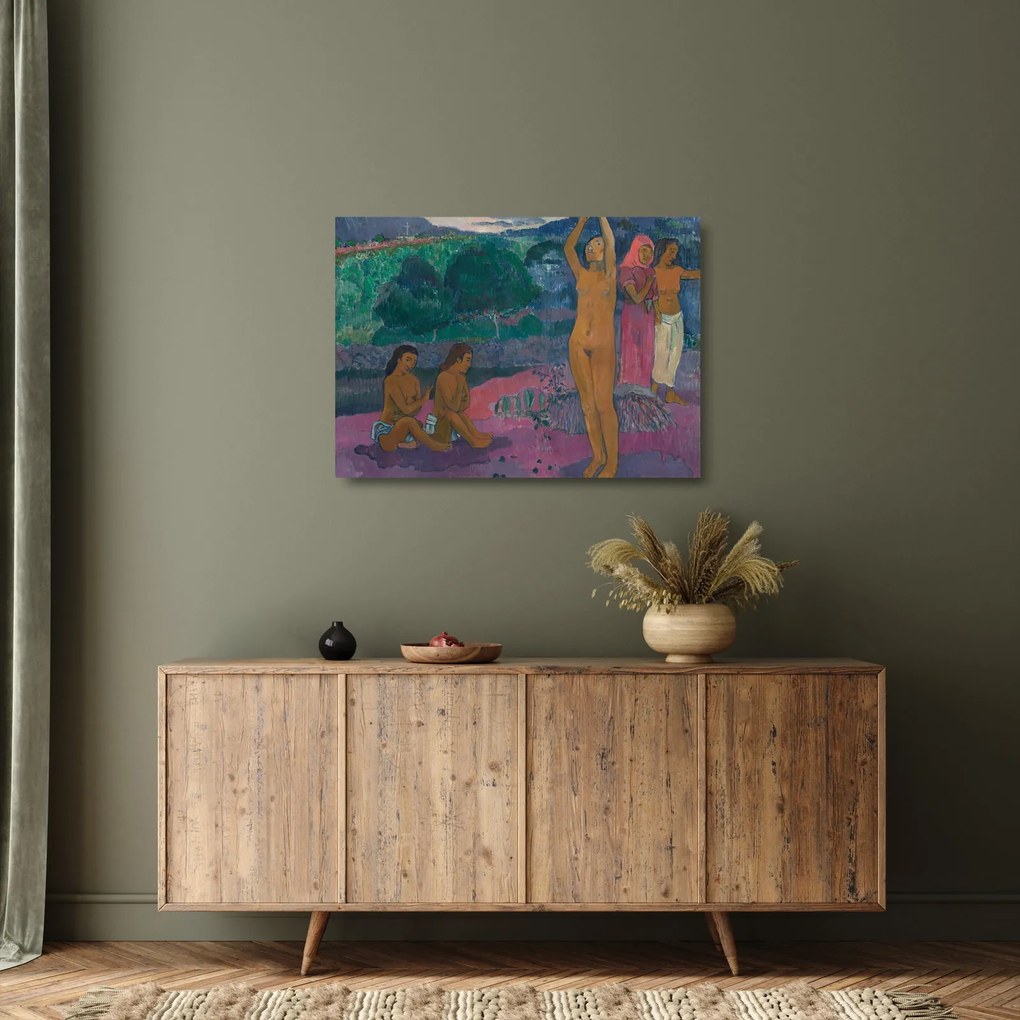 Obraz na szkle - Paul Gauguin, The Invocation, reprodukcje (70x50 cm)