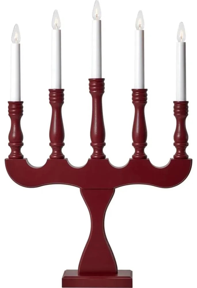 Markslöjd 706373 - Świąteczny świecznik SVANEHOLM 5xE10/3W/230V sosna/czerwony