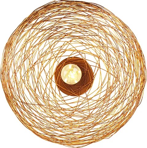 Designerska lampa sufitowa miedziana owalna - Sarella