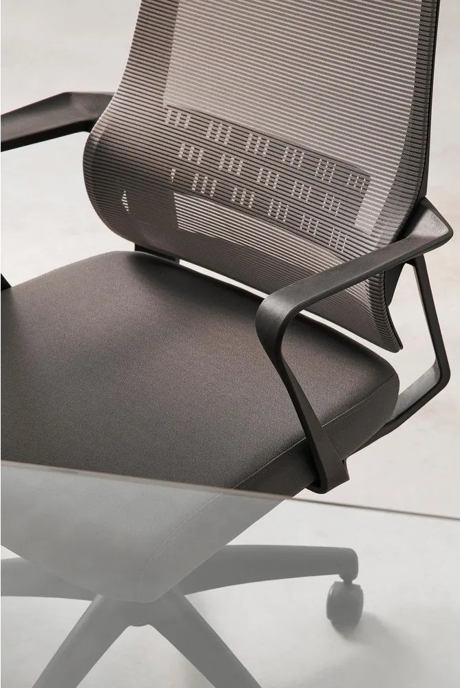 Czarne tapicerowane krzesło biurowe Hoboken – Yes Everyday