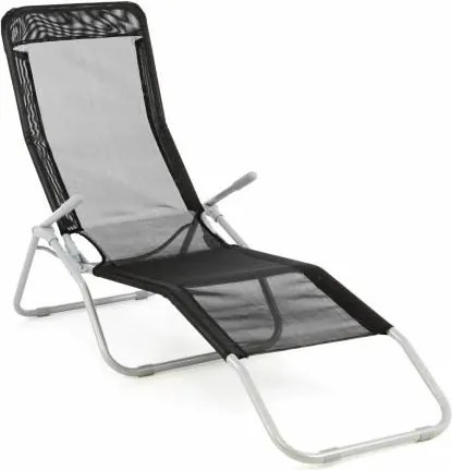 Leżak ogrodowy czarny