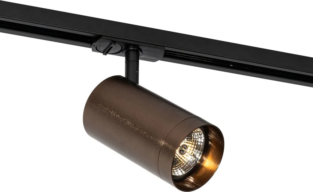 Nowoczesny system szynowy z 5 reflektorami, ciemny brąz, 1-fazowy GU10 70mm - Iconic Jeana Luxe