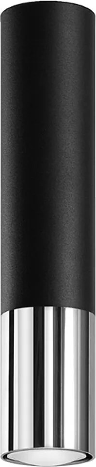 Plafon LOOPEZ czarny/chrom