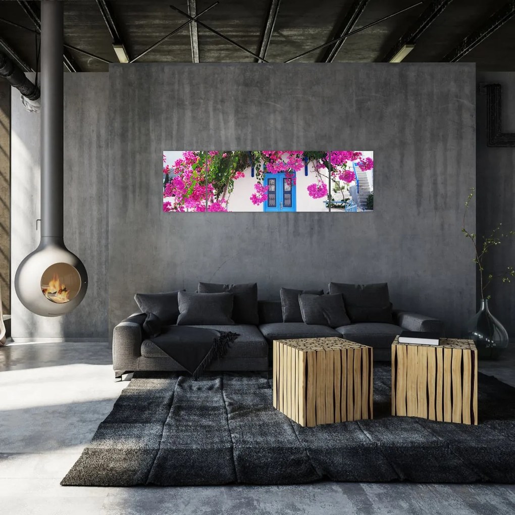 Obraz - Tradycyjny grecki dom (170x50 cm)