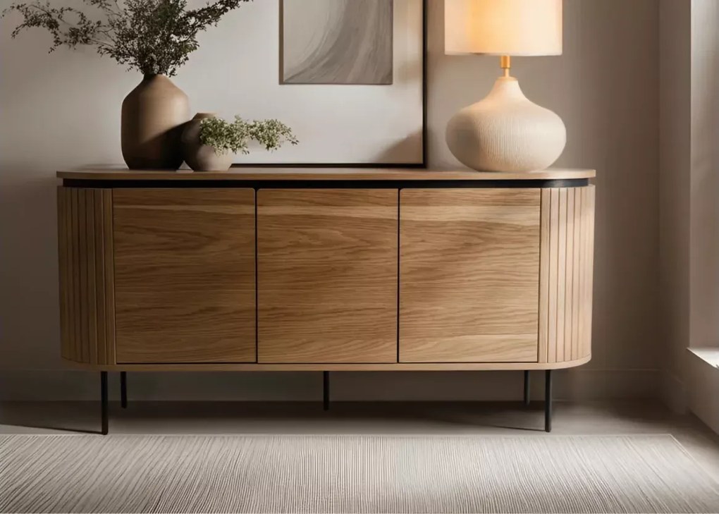 Komoda Estella 160 cm 3-drzwiowa – elegancka i funkcjonalna, idealna do salonu i sypialni