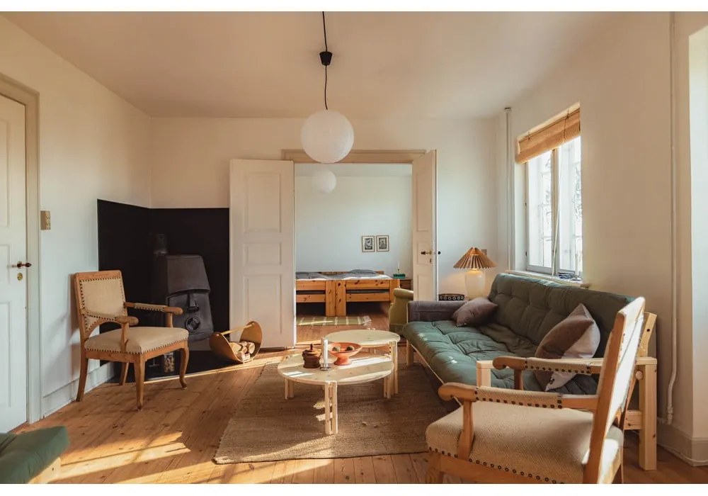 Beżowa rozkładana sofa 205 cm Knob – Karup Design