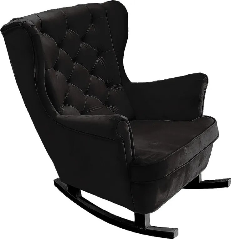 Fotel Relax z Tapicerowanym Siedzeniem i Podłokietnikami, Fotel TV 102x81x95cm Czarny_29884