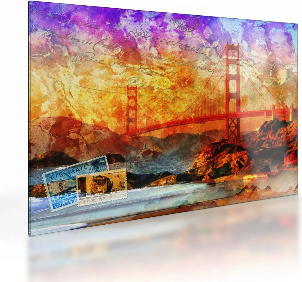 Obraz na szkle - Golden Gate, San Francisco, Kalifornia (70x50 cm)