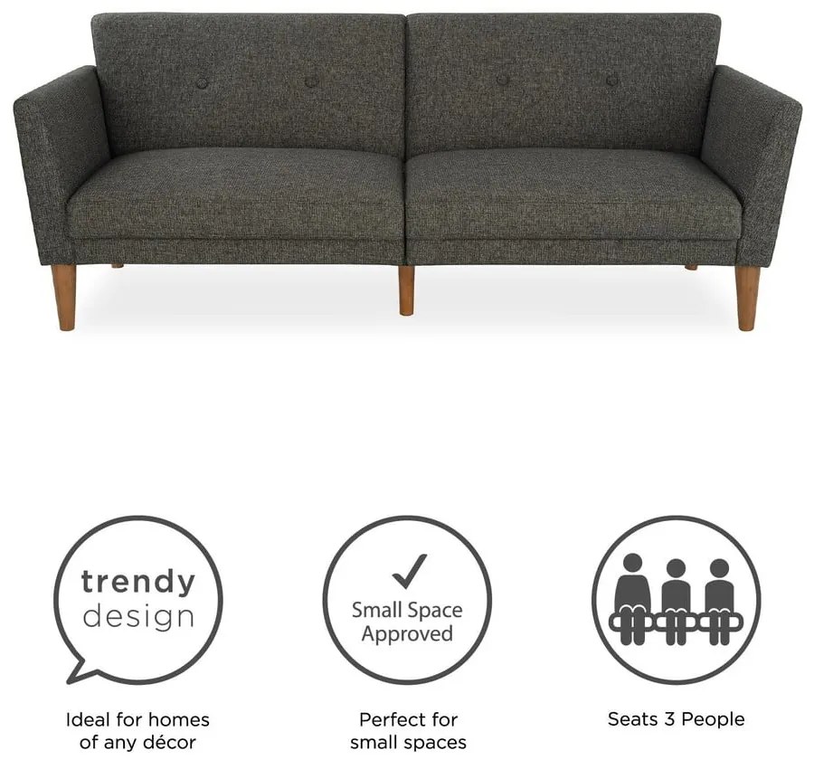 Szara rozkładana sofa 205 cm Regal – Novogratz