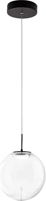 Ariel - Przezroczysta lampa wisząca pojedyncza marki Fabas Luce - Ściemnialna dioda LED 14 W - Nowoczesna lampa sufitowa