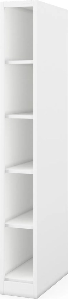 Regał metalowy wąski, archiwizacyjny na dokumenty biały: TIM 250 x 1850 x 600 mm